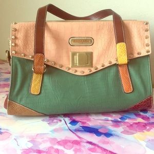 Nicole Lee multicolored snake print Handbag